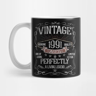 Vintage 1991 29th Birthday 29 Years Old Gift Mug